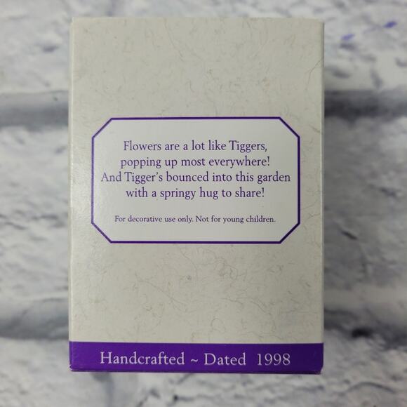 Hallmark Keepsake Disney 1998 Tigger in the Garden Winnie the Pooh Mini Ornament - Picture 5 of 9